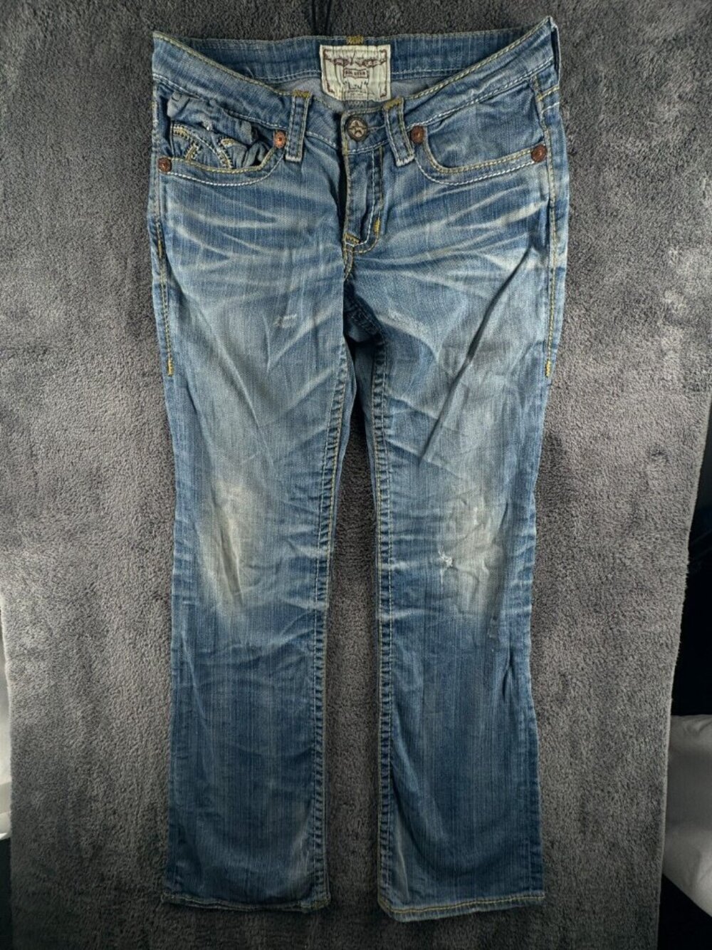 Big Star Liv Bootcut 29L Denim Jeans Women Blue Cotton Blend Western Urban Adult